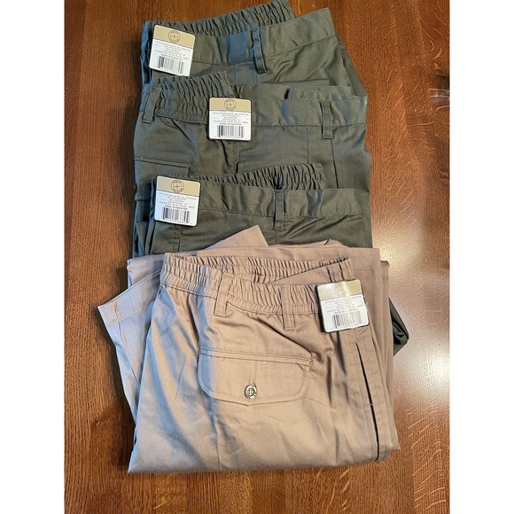 4 Pairs Haband Travelers Brand New Men's 46M Green Beige 28 1/2" Inseam - Picture 1 of 10